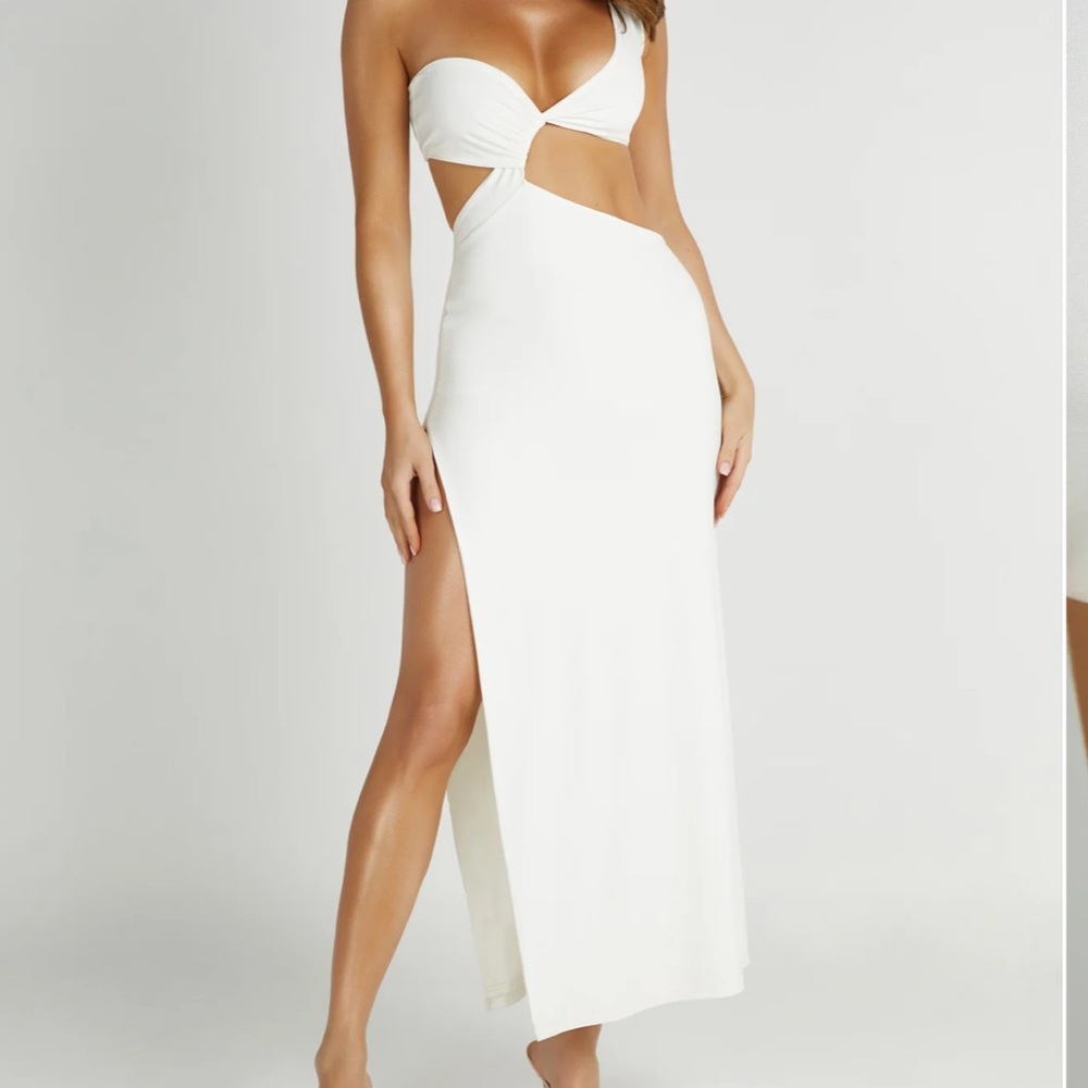 NWT Meshki White Cut-Out Maxi Dress